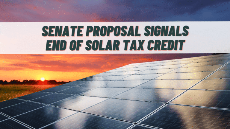 senate proposal signals end of solar tax credit