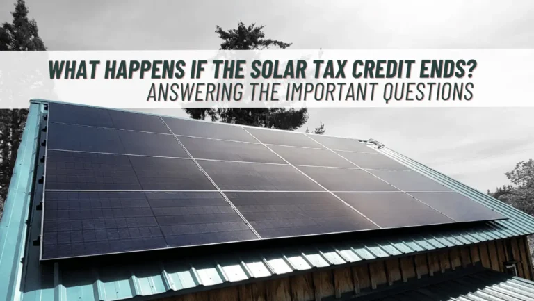 What happens if the solar tax credit ends?
