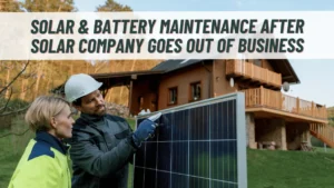 Solar & battery maintenance after solar company goes out of business
