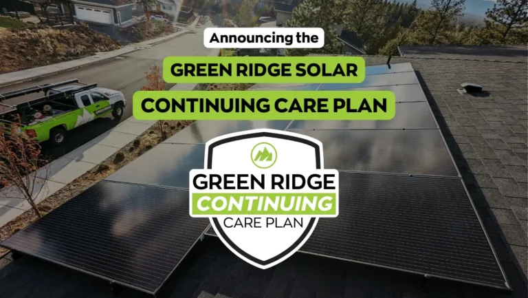 Green Ridge Solar Continuing Care Plan for solar panel systems