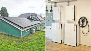 Rooftop solar panels, battery backup, and EV charger installed for family in Canby, Oregon