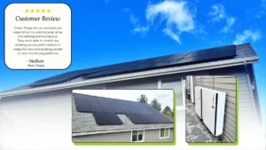 Solar panels and battery backup added to existing system in Bend, Oregon.